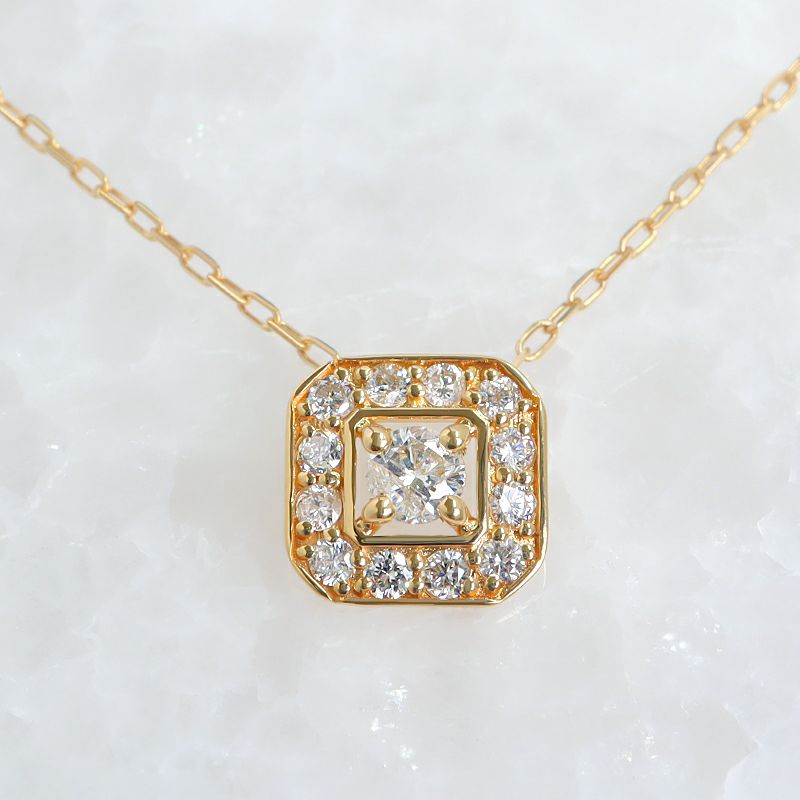 K18 0.2ct ダイヤモンドネックレス